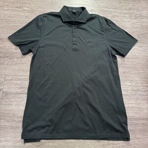 G/Fore Polo Shirt Mens Large Black Cotton Short Sleeve‎ Golf Performance Golfer